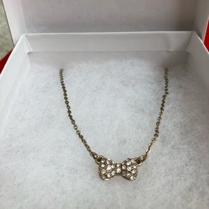 bejeweled bow necklace